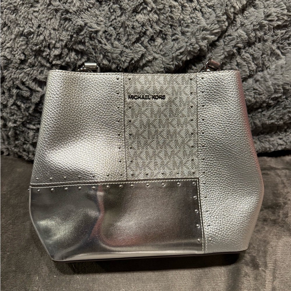 Michael Kors Metallic Silver Shoulder Bag